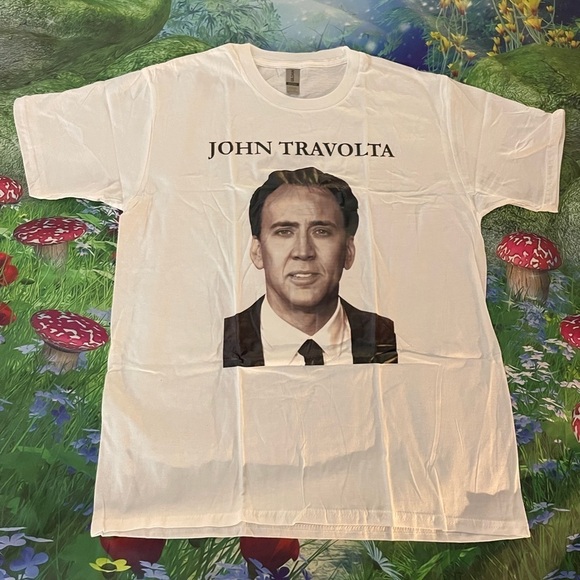 Confusing John Travolta Tee, Size Medium and Large, 💯% Cotton, NWOT - Picture 2 of 5